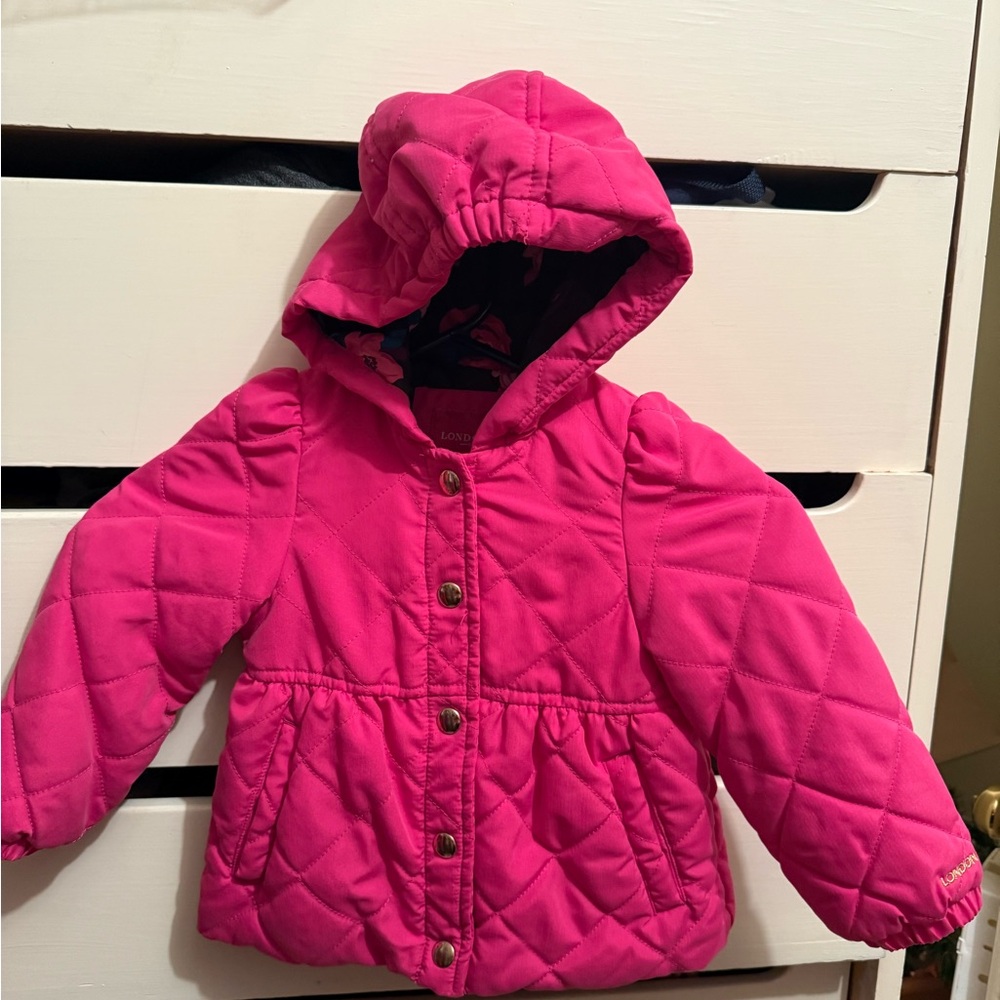 London Fog Pink Quilted Kids Jacket